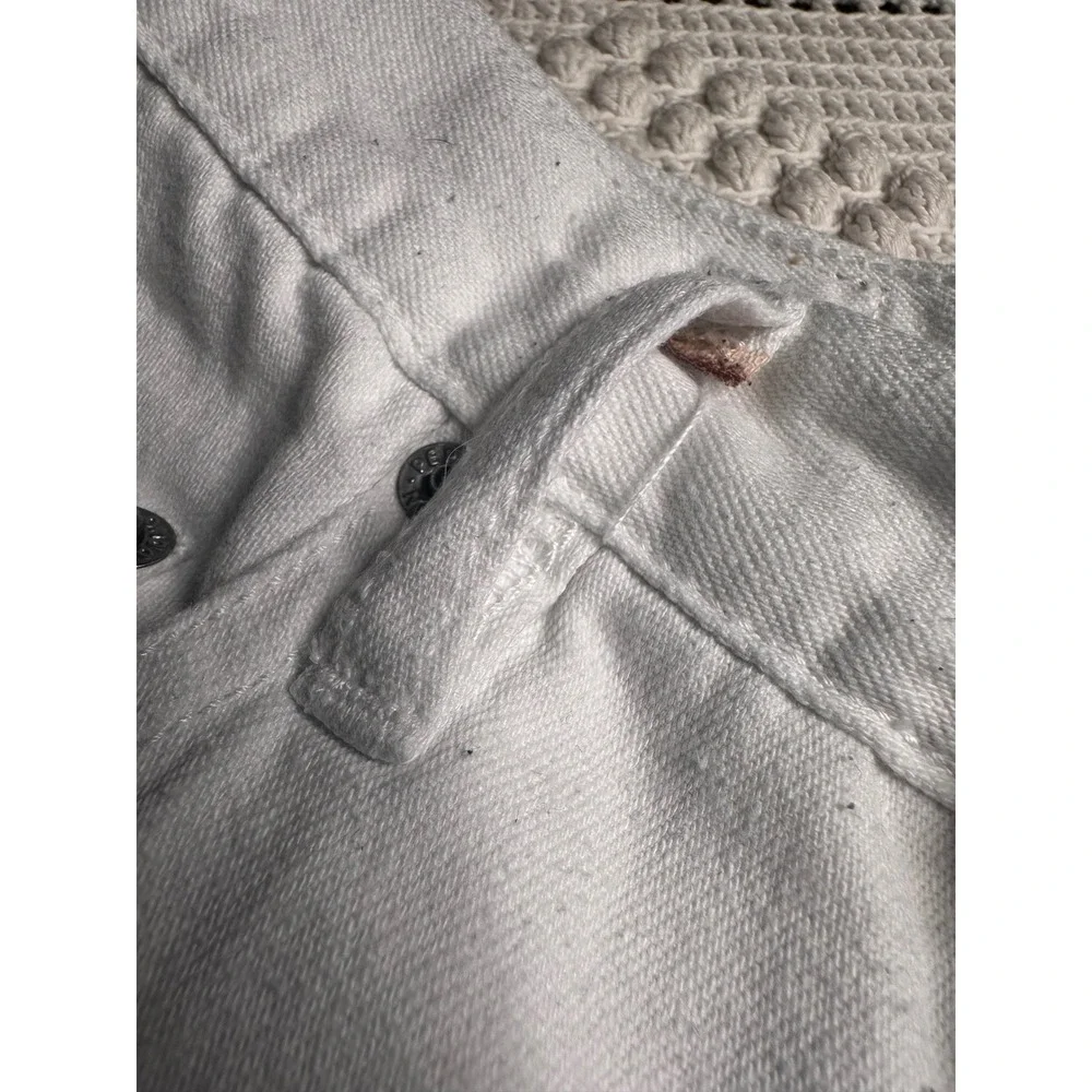 Big Pepe Jeans London White Denim Shorts High Waisted Cotton PJL8-2209 Womens 28